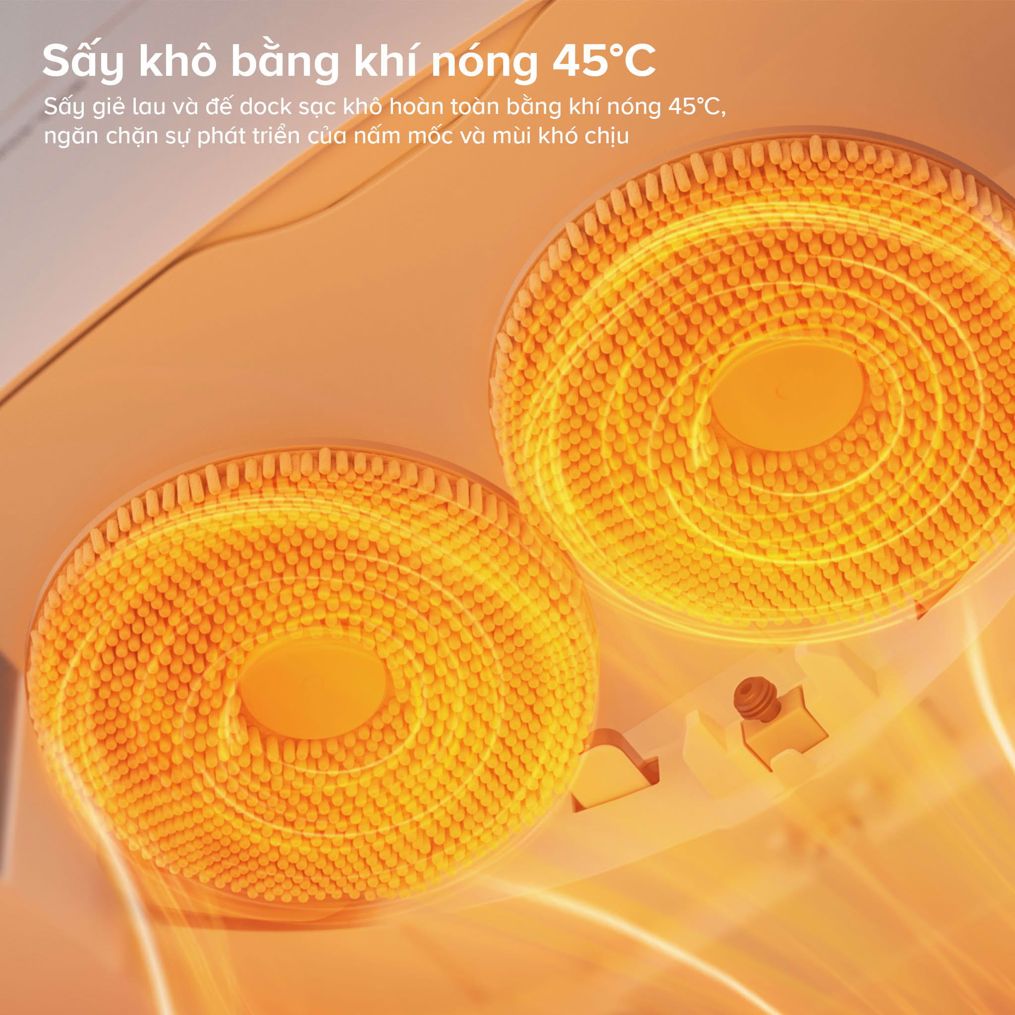 Sấy giẻ bằng khí nóng 45 độ C Sấy giẻ bằng khí nóng 45 độ C