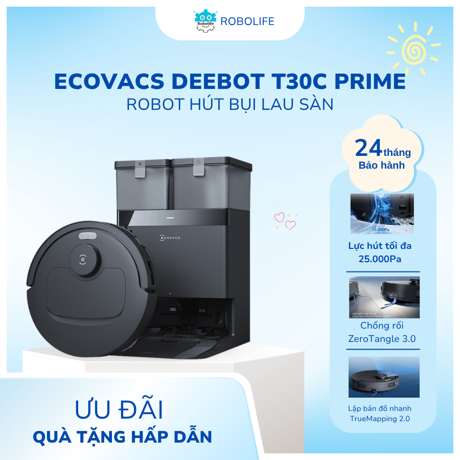 Ecovacs T30C Prime Đen