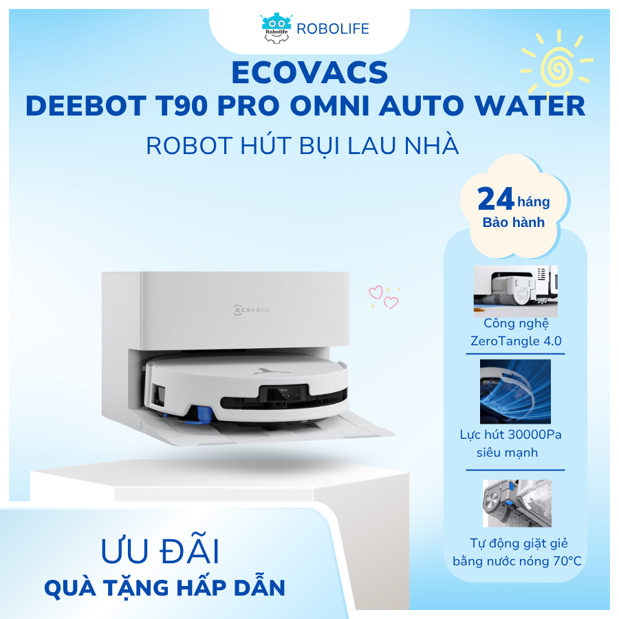Ecovacs T90 Pro Auto Water Kit