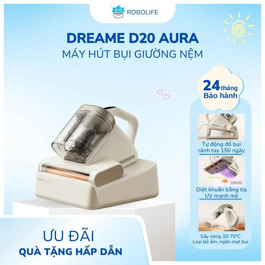 MÁY HÚT BỤI GIƯỜNG ĐỆM DREAME D20 AURA