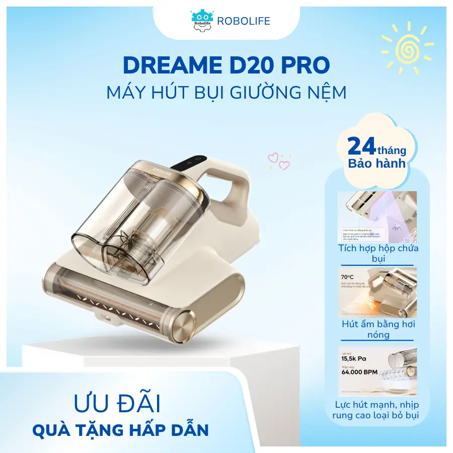 MÁY HÚT BỤI GIƯỜNG ĐỆM DREAME D20 PRO