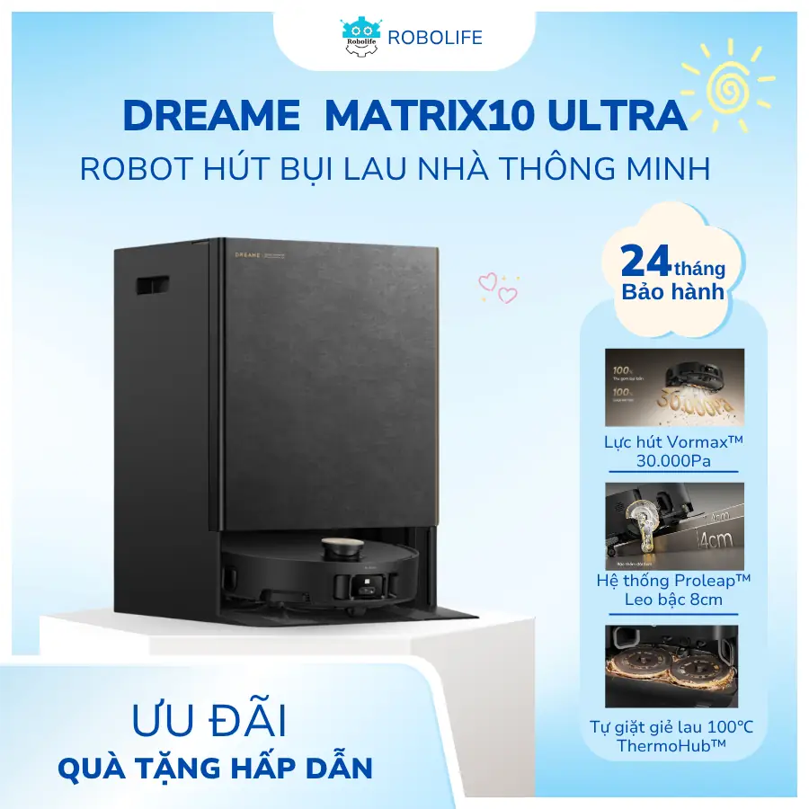 ROBOT HÚT BỤI LAU NHÀ THÔNG MINH DREAME MTRIX10 ULTRA