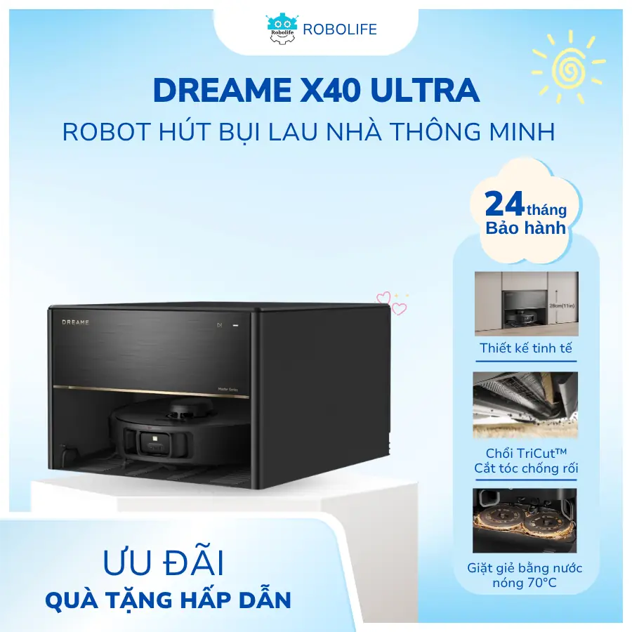 ROBOT HÚT BỤI LAU NHÀ THÔNG MINH DREAME X40 MASTER