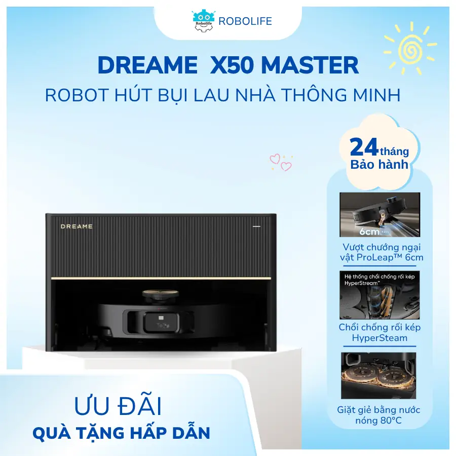 ROBOT HÚT BỤI LAU NHÀ THÔNG MINH DREAME X50 MASTER