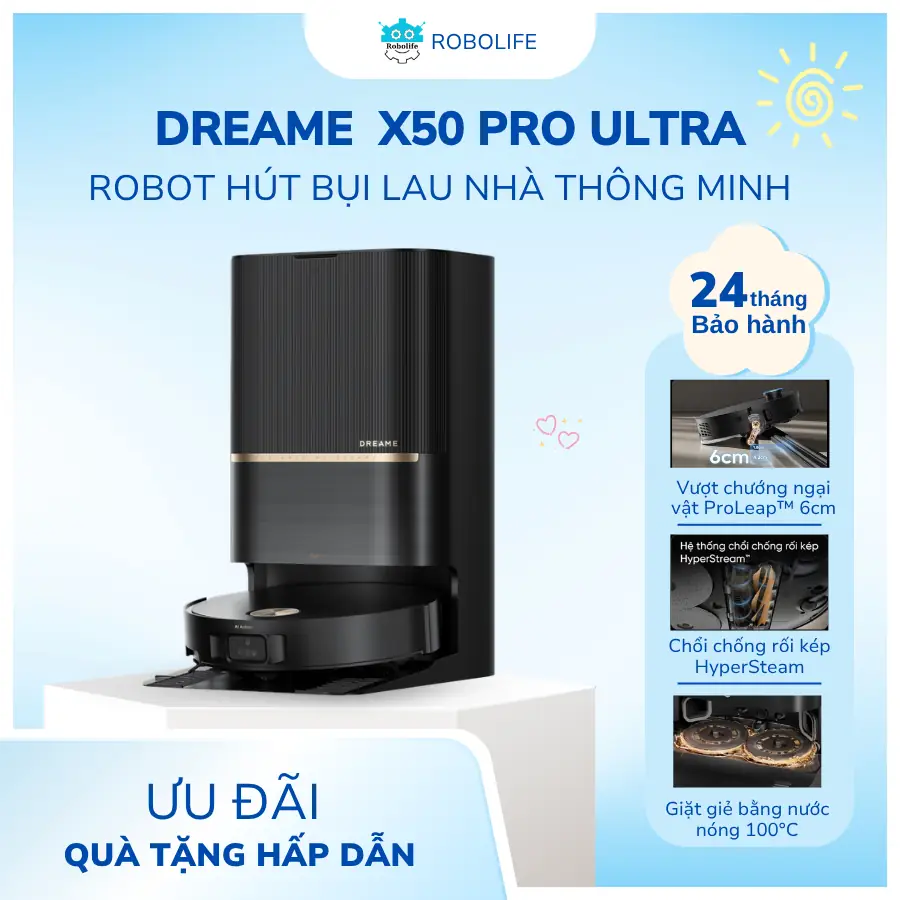 ROBOT HÚT BỤI LAU NHÀ THÔNG MINH DREAME X50 PRO ULTRA
