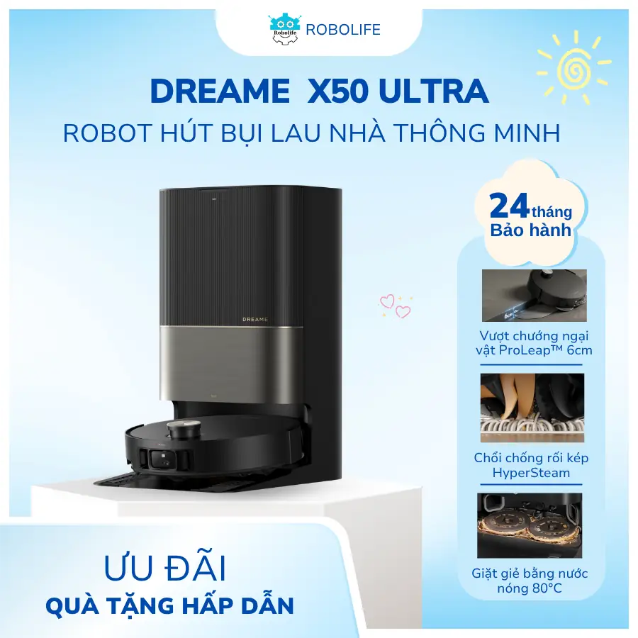 ROBOT HÚT BỤI LAU NHÀ THÔNG MINH DREAME X50 ULTRA