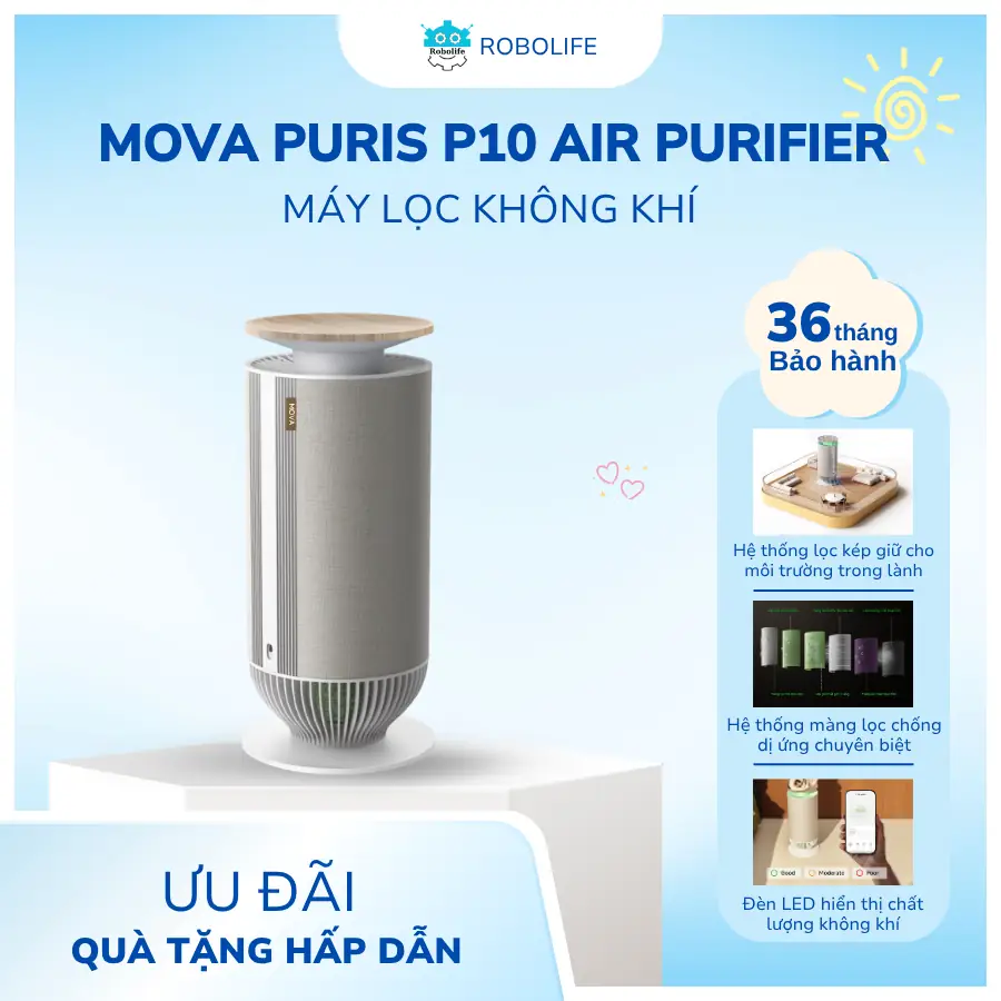MÁY LỌC KHÔNG KHÍ MOVA PURIS P10 AIR PURIFIER