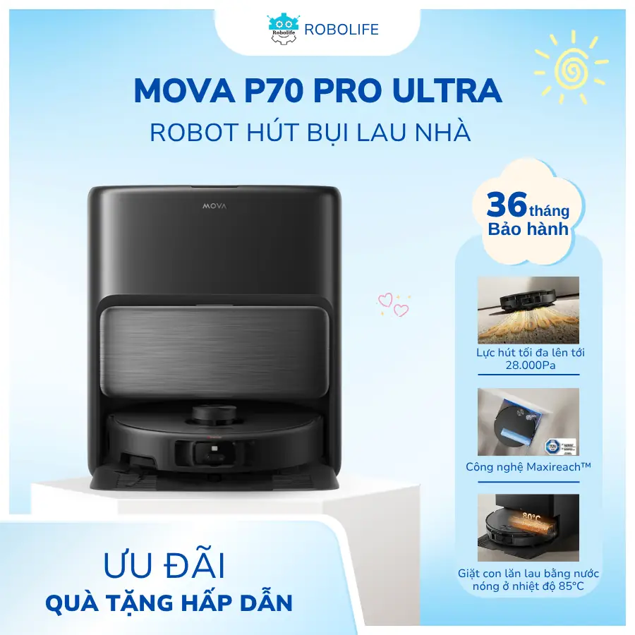 ROBOT HÚT BỤI LAU NHÀ MOVA P70 PRO ULTRA