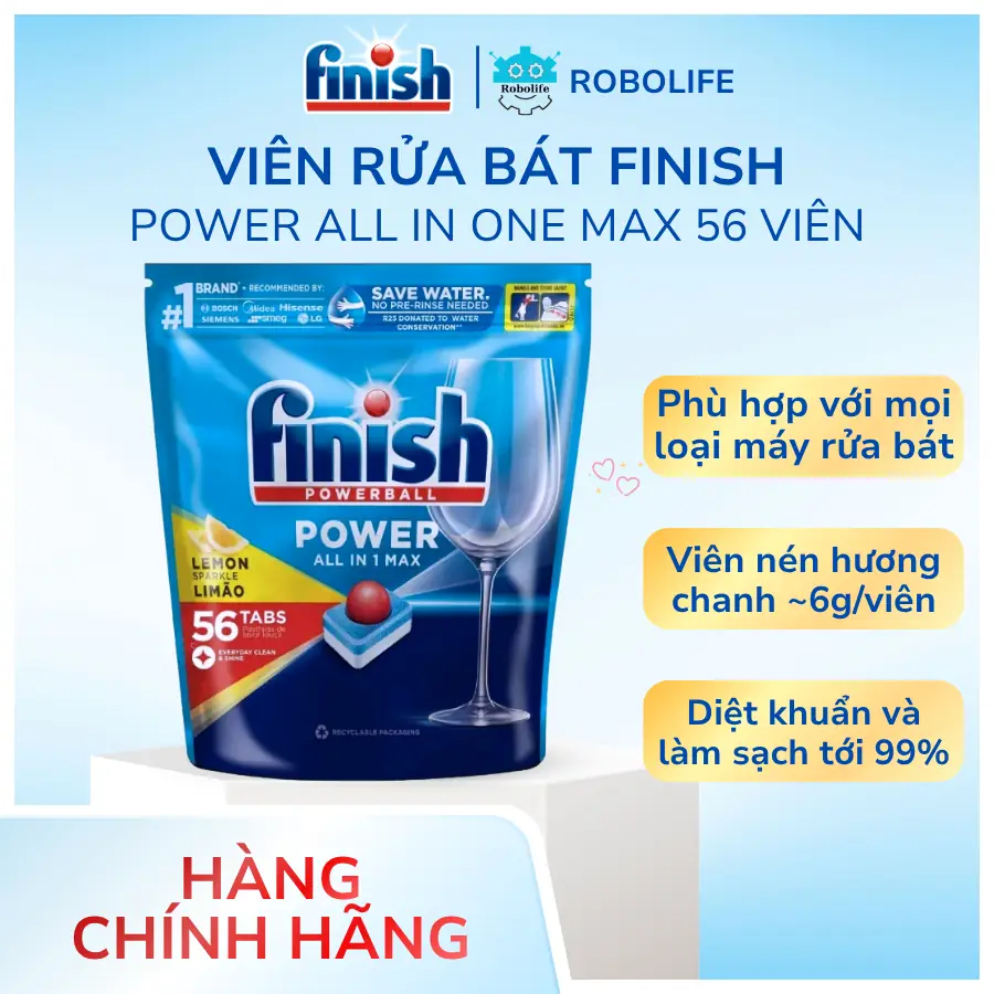 VIÊN RỬA BÁT FINISH ALL IN 1 MAX